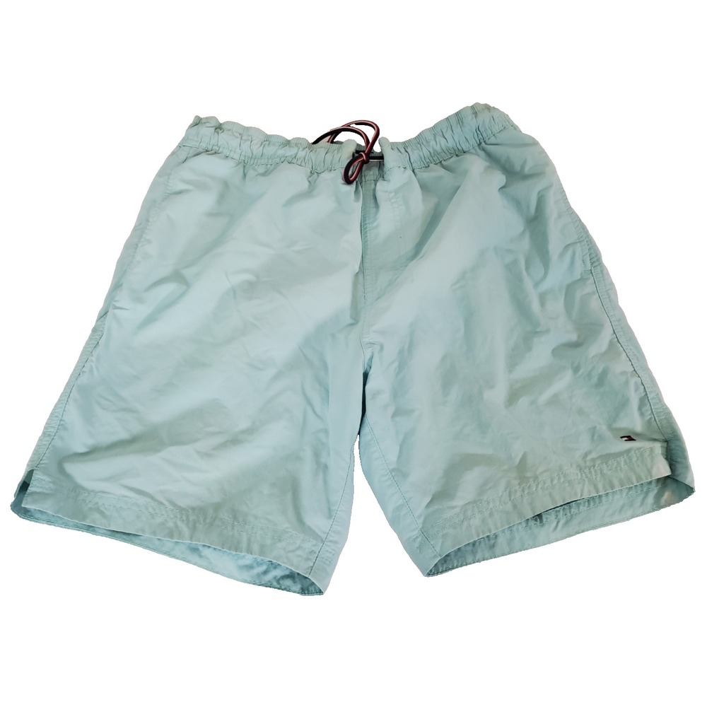 Tommy Hilfiger Mens Swim Shorts Size Medium  Mesh Lined Beach Blue Green